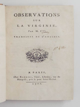 Observations sur La Virginie, traduites de l'Anglois