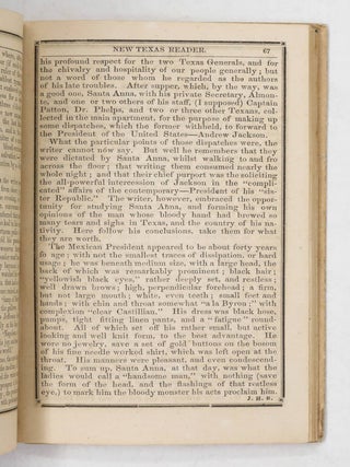 The New Texas Reader. Designed for the use of Schools in Texas.