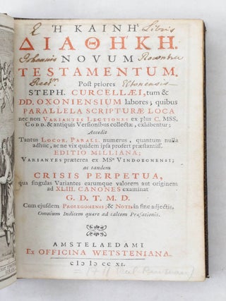 H KAINH &Delta;IA&Theta;HKH. Novum Testamentum...