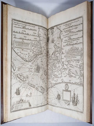 The Mariners Mirrour Wherein may playnly be seen the courses, heights, distance, depths, soundings, flouds and ebs, risings of lands, rocks, sands and shoalds, with the marks for th&rsquo;entrings of the Harbouroughs, Havens and Ports of the greatest part of Europe: their several traficks and commodities: Together w.ththe Rules and instrumēts of Navigation. First made & set fourth in divers exact Sea Charts, by that famous Navigator Luke Wagenar of Enchuisen and Now fitted with necessarie additions for the use of Englishmen by Anthony Ashley. Heerin also may be understood the exploits lately atchived by the right Honorable the L. Admiral of Engl&atilde;d with her Ma.ties Navie and some former services don by that worthy Knight S.r Fra: Drake. &mdash; The Second part of the Mariners Mirrour conteining in divers perfect plots & sea charts boeth the Northern and Eastern navigation: viz. From the Streights between Dover and Callis, the coastes of England, Scotland, Norway, Emden, Yutland & with all the sounds of Denmark & the Baltick sea into Wiburgh and the Narue With their particular descriptions trafiks and commodities