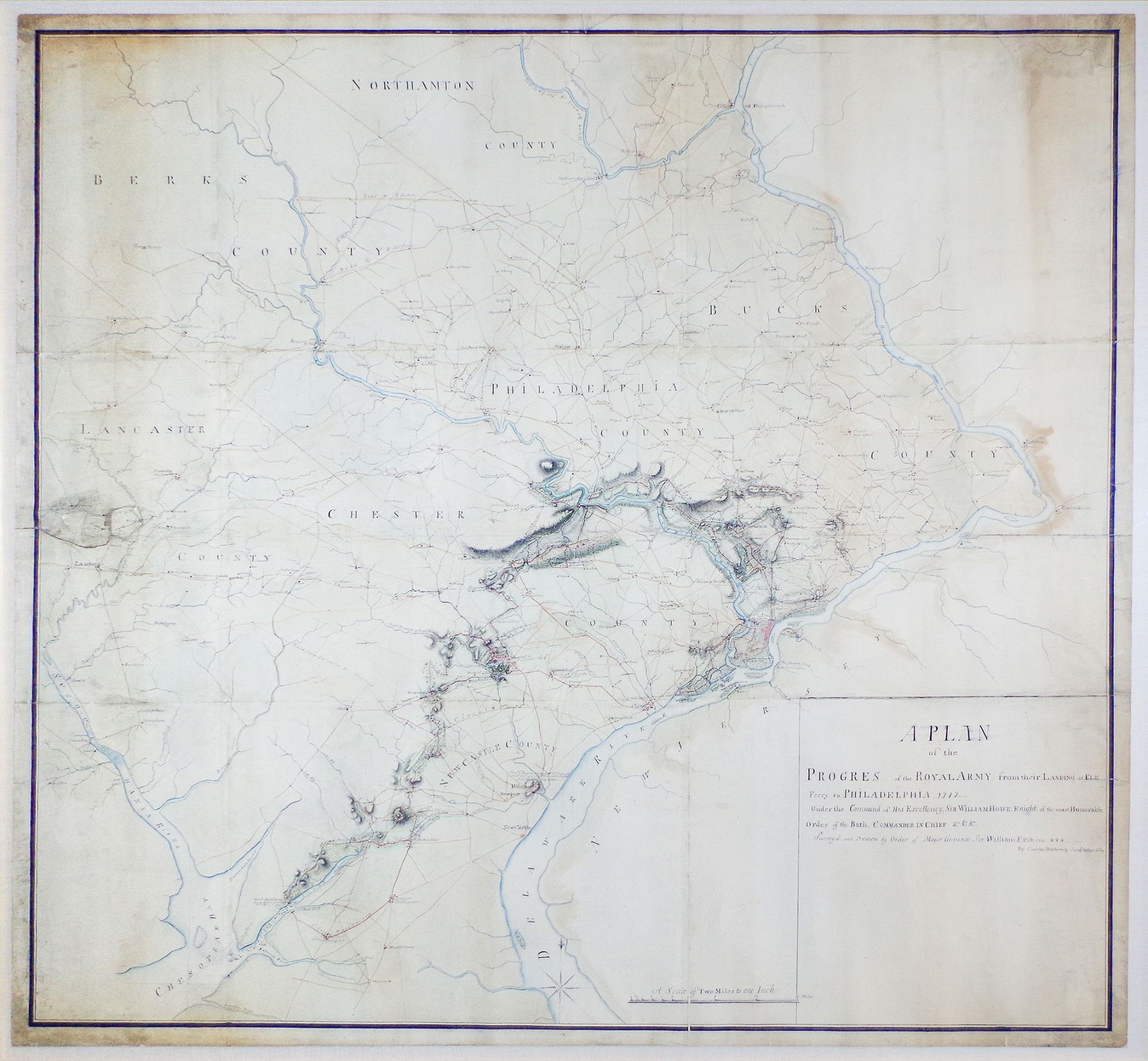 Blaskowitz's 1778 headquarters map of Philadelphia