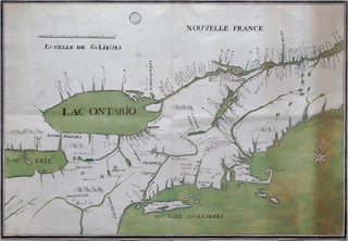 Item #6JLR0161 Manuscript map of Nouvelle France and New England (Nouvelle Angleterre)....