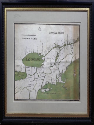 Manuscript map of Nouvelle France and New England (Nouvelle Angleterre)
