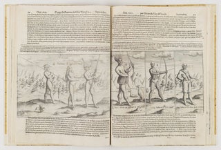 Description du penible voyage fait entour de l'univers ou globe terrestre, par Sr. Olivier du Noort d'Utrecht, General de quatre navires, assavoir: de celle dite Mauritius, avec laquelle il est retourné comme Admiral, l'autre de Henry fils de Frederic Vice-Admiral, la troisiesme dite la Concorde, avec la quatriesme nommé l'Esperance, bien montees d'equipage de guerre & vivres, ayant 248 hommes en icelles, pour traversant le Destroict de Magellanes, descouvrir les Costes de Cica, Chili & Peru, & y trafiquer, & puis passant les Molucques, & circomnavigant le Globe du Monde retourner à la Patrie. Elles singlerent de Rotterdame le 2 Iuillet 1598. Et l'an 1601 d'Aoust y tourna tant seulement la susdite navire Mauritius. Où sont deduites ses estranges adventures, & pourtrait au vif en diverses Figures, plusiers cas estranges à luy advenuz, qu'il y a rencontrez & veuz. Le tout translaté du Flamand en François, & à service de ceux qui sont curieux se delectent de nouvelles remarquables & dignes de memoire