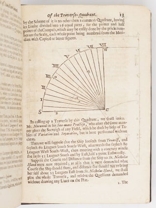 The mariners plain scale new plain'd: or, A treatise shewing the ample Uses of a Circle equally divided, or of a Line of chords and equal Parts, Divided into Three Books or Parts. Being contrived to be had either alone, or with the other Parts. I. The first containing Geometrical Rudiments, and shewing the Uses of a Line of Chords. . . II. The second shewing the Uses of a Line of Chords, in resolving all the Cases of Spherical Triangles, by Projecting the Sphere Orthographically. . . III. The third part shewing the Uses of a Line of Chords, in resolving all the Cases of Spherical Triangles Stereographically that is on the Circular Projection with Dyalling, from three Shadows of a Gnomon on a regular Flat, or by two Shadows, &c. . .