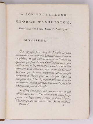 Voyage de l&rsquo;ambassade de la Compagnie des Indes Orientales Hollandaises, vers l&rsquo;empereur de la Chine, en 1794 et 1795; O&ugrave; se trouve la description de plusieurs parties de cet Empire inconnues aux Europ&eacute;ens; Tir&eacute; du Journal d&rsquo;Andr&eacute; Everard Van-Braam Houckgeest, Chef de la Direction de cette Compagnie, et Second dans l&rsquo;Ambassade. Publi&eacute; par M. L. E. Moreau de Saint-M&eacute;ry. Tome premier [-second]
