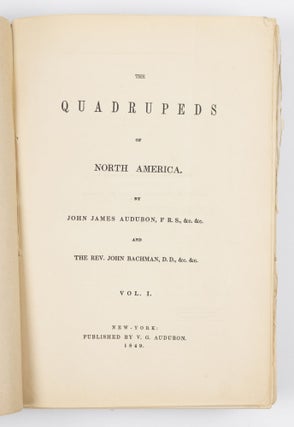 The quadrupeds of North America by John James Audubon, F.R.S., &c. &c. and the Rev. John Bachman, D.D., &c. &c.
