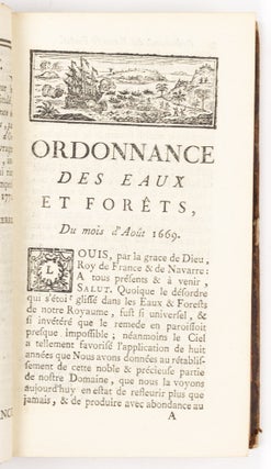 Commentaire sur l’ordonnance des eaux et foréts, Du mois d’Août 1669.