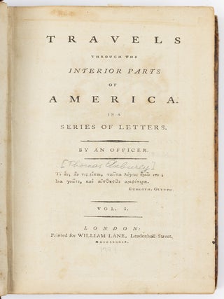 Travels through the interior parts of America in a series of letters by an officer