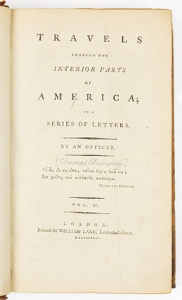 Travels through the interior parts of America in a series of letters by an officer