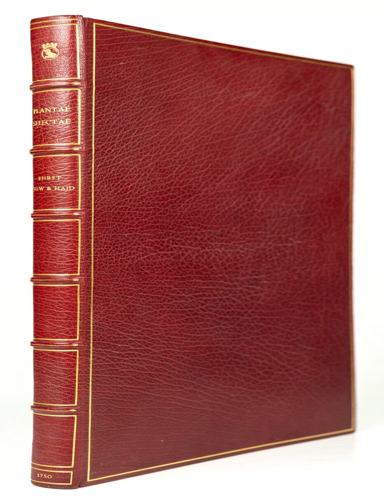 Item #GRM0064 Plantae selectae qvarvm imagines ad exemplaria natvralia Londini in hortis cvriosorvm nvtrita manv artificiosa doctaque pinxit Geogivs Dionysivs Ehret Germanvs occasione havd vvlgari collegit nominibvs propriis notisqve svbinde illvstravit et pvblico vsvi dicavit D. Christophorvs Iacobvs Trevv medicvs Norimbergensis in aes incidit et vivis coloribvs repr&aelig;sentavit Ioannes Iacobvs Haid pictor et chalcographvs avgvstanvs. Christoph Jakob Trew, Johann Jakob Haid Georg Dionysius Ehret, Benedict Christian Vogel.
