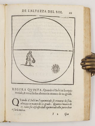 Arte del navigare dell&rsquo;eccel. Dottor Pietro da Medina. Nella quale copiosamente si tratta tutto quello, che appartiene alla Nauigatione, e fua cognitione. In oltre le regole, dichiarationi, noui secreti, & auisi necessarii al nauigare. Opera vtile, non solo &agrave; Nauiganti, ma ancora &agrave; tutti quelli, che si dilettano di quest&rsquo;Arte. Di nouo ampliata, & correta. Al Molto Illustre Sign. Antonio Santini Dedicata. Con privilegio.
