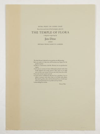 The temple of flora: Twenty-eight drypoint-engravings by Jim Dine with botanical notes compiled and poetry selected by Glenn Todd & Nancy Dine.