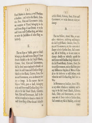 Treaty of peace, Good Correspondence & Neutrality in America, Between the most Serene and Mighty Prince James II. By the Grace of God, King of Great Britain, France and Ireland, Defender of the faith, &c. And the most Serene and Mighty Prince Lewis XIV. The Most Christian King: Concluded the 6/16th Day of Novemb. 1686. Published by His Majesties Command