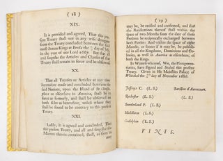 Treaty of peace, Good Correspondence & Neutrality in America, Between the most Serene and Mighty Prince James II. By the Grace of God, King of Great Britain, France and Ireland, Defender of the faith, &c. And the most Serene and Mighty Prince Lewis XIV. The Most Christian King: Concluded the 6/16th Day of Novemb. 1686. Published by His Majesties Command