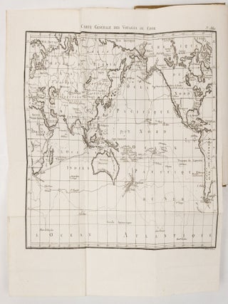 Bibliotheque portative des voyages. Tome vignt-huitième. Atlas du troisième voyage de James Cook, Contenant une carte générale des trois Voyages de Cook, et vingt-deux planches en taille-douce.