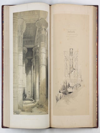 The Holy Land, Syria, Idumea, Arabia, Egypt, & Numibia. From drawings made on the spot by David Roberts, R.A. with historical descriptions by the Revd George Croly, L.L.D. Lithographed by Louis Haghe Vol I [-2, -3, -I.,-V].