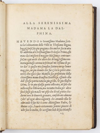 La Coltivatione di Luigi Alamanni al Christianissimore Francesco Primo