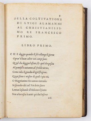 La Coltivatione di Luigi Alamanni al Christianissimore Francesco Primo