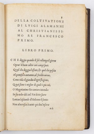 La Coltivatione di Luigi Alamanni al Christianissimore Francesco Primo