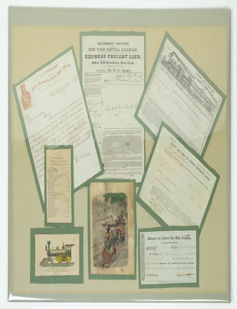 Item #JBK0004 A collection of pamphlets and ephemera relating to the development of the railroad network in New York State. Railroads -- New York.