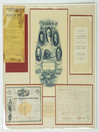 A collection of pamphlets and ephemera relating to the development of the railroad network in New York State