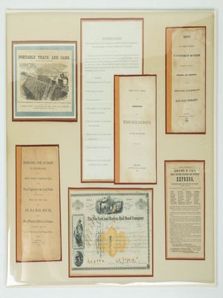 A collection of pamphlets and ephemera relating to the development of the railroad network in New York State