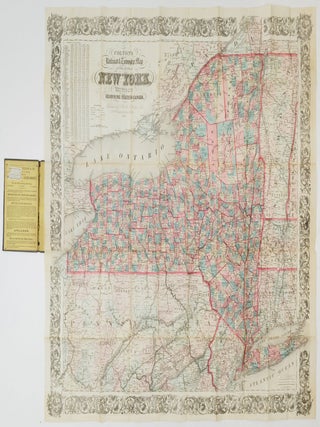 Item #JBK0009 Colton's Railroad & Township Map of the State of New York With Parts of...