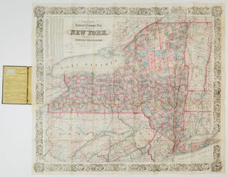 Item #JBK0009 Colton's Railroad & Township Map of the State of New York With Parts of...