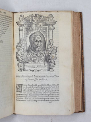 Le vite de' piu eccellenti pittori, scultori, et architettori Scritte, & di nuouo Ampliate da M. Giorgio Vasari Pit. et Archit. Aretino. Co' ritratti loro Et con le nuove vite dal 1550. insino al 1567 Con tauole copiosissime De' nomi, Dell'opere, E de' luoghi ou' elle sono