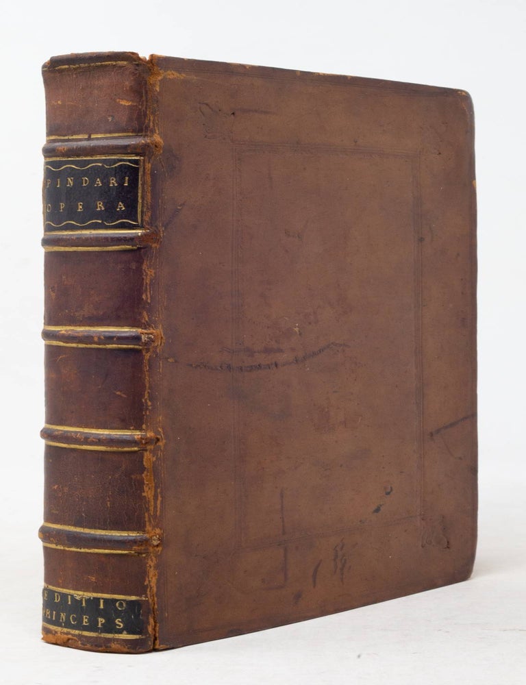 Item #JLR0243 Pindarou, Olympia. Pythia. Nemea. Isthmia. Meta oxegeseos palaias panu ophelemou, kai scholion homoion. ed. Zacharias Kallierges Pindar.