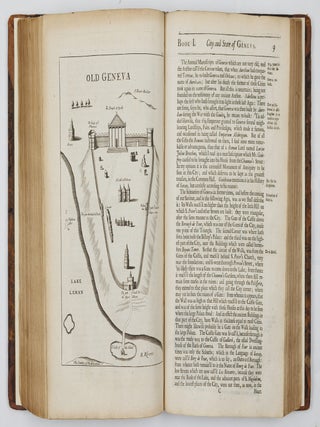 A Journey into Greece, by George Wheler Esq; In Company of Dr Spon of Lyons. In Six Books. Containing I. A Voyage from Venice to Constantinople. II. An Account of Constantinople and the Adjacent Places. III. A Voyage through the Lesser Asia. IV. A Voyage from Zant through several Parts of Greece to Athens. V. An Account of Athens. VI. Several Journeys from Athens, into Attica, Corinth, Boeotia, &c. With variety of Sculptures. BOUND WITH The history of the city and state of Geneva, From its First Foundation to this present Time. Faithfully Collected from several Manuscripts of Jacobus Gothofredus, Monsieur Chorier, and Others. By Isaac Spon, doctor of physick, and one of the fellows of the colledge of Lyons. . .