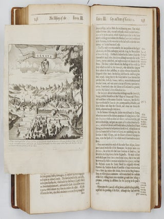 A Journey into Greece, by George Wheler Esq; In Company of Dr Spon of Lyons. In Six Books. Containing I. A Voyage from Venice to Constantinople. II. An Account of Constantinople and the Adjacent Places. III. A Voyage through the Lesser Asia. IV. A Voyage from Zant through several Parts of Greece to Athens. V. An Account of Athens. VI. Several Journeys from Athens, into Attica, Corinth, Boeotia, &c. With variety of Sculptures. BOUND WITH The history of the city and state of Geneva, From its First Foundation to this present Time. Faithfully Collected from several Manuscripts of Jacobus Gothofredus, Monsieur Chorier, and Others. By Isaac Spon, doctor of physick, and one of the fellows of the colledge of Lyons. . .