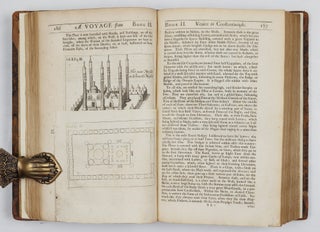 A Journey into Greece, by George Wheler Esq; In Company of Dr Spon of Lyons. In Six Books. Containing I. A Voyage from Venice to Constantinople. II. An Account of Constantinople and the Adjacent Places. III. A Voyage through the Lesser Asia. IV. A Voyage from Zant through several Parts of Greece to Athens. V. An Account of Athens. VI. Several Journeys from Athens, into Attica, Corinth, Boeotia, &c. With variety of Sculptures. BOUND WITH The history of the city and state of Geneva, From its First Foundation to this present Time. Faithfully Collected from several Manuscripts of Jacobus Gothofredus, Monsieur Chorier, and Others. By Isaac Spon, doctor of physick, and one of the fellows of the colledge of Lyons. . .