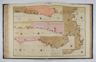 Le Neptune François, ou atlas nouveau des cartes marines. Levées et gravées par ordre exprés dur Roy. Pour l'usage de ses armées de Mer. Dans lequeul on voit la description exacte de toutes les Côtes de la Mer Oceane, & de la Mer Baltique depuis la Norwege jusques au Detroit de Gibraltar. Où sont exactement marquées les routes qu'il faut tenir, les Bancs de sables, Rochers & Brasses d'eau; & generalement tout ce qui concerne la Navigation. Le tout fait sur les observations & l'experience des plus habiles Ingenieurs & Pilotes. Reveu & mis en ordre par les Sieurs Pene, Cassini & autres BOUND WITH Cartes Marines a l'usage des armées du roy de la Grande Bretagne. Faites sur les Memoires les plus nouveaux, des plus experts Ingenieurs & Pilotes, & enrichies des profils des plus fameux Ports de Mer & villes Maritimes de l'Europe. . .