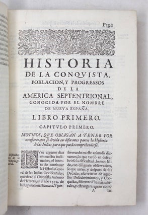 Historia de la conquista de Mexico, poblacion, y progressos de la America septentrional, conocida por el nombre de Nueva España