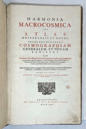 Harmonia macrocosmica seu atlas universalis et novus, totius universi creati cosmographiam generalem, et novam exhibens. In quâ Omnium totius Mundi Orbium Harmonica Constructio, secudum diversas diversorum Authorum opiniones, ut & Uranometria, seu totus Orbis Cœlestis, ac Planetarum Theoriæ, & Terrestris Globus, tàm Planis & Scenographicis Iconibus, quàm Descriptionibus novis ab oculos ponuntur. Opus novum, antehac nunquam visum, cujuscunque conditionis Hominibus utilissimum, jucundissimum, maximè necessarium, & adornatum studio et labore Andreæ Cellarii Palatini, Scholæ Hornanæ in Hollandia Boreali Rectoris