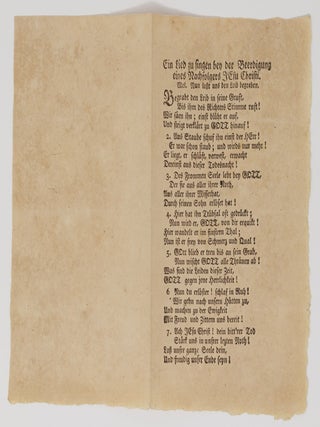 Ein Lied zu singen bey der Beerdigung eines Nachfolgers JEsu Christi