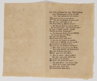 Ein Lied zu singen bey der Beerdigung eines Nachfolgers JEsu Christi