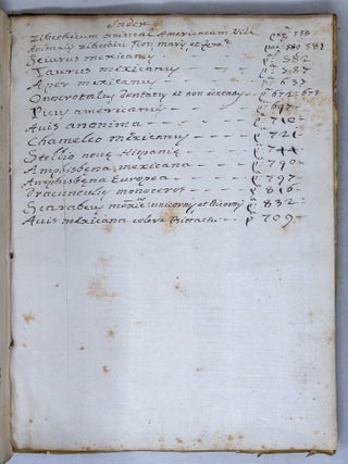 Ioannis Fabri Lyncei Bambergensis, medici et professoris romani, Et iam quinque Summis Pontificibus ab Herbarijs studijs Animalia Mexicana Descriptionibus, scholijsq. exposita. Thesauri rerum medicarum Novae Hispania, seu plantarum, animalium, mineralium mexicanorum historiae Francisci Hernandi novi orbis medici primarii, et Nardi Antonii Recchi montecorvinatis Philippi II. Hispaniarum & Indiarum &c. Regis Medici, & Neap. Regni Archiatri generalis: &agrave; Lynceis, notis, commentarijs, auctarijs illustratae, & edit&aelig;: scilicet primi Tomi pars. Ad illustriss. et reverendiss. d. d. Franciscum Barberinum, S.R.E. Card. Amplissimum WITH [Rerum medicarum Nov&aelig; Hispani&aelig; thesaurus seu plantarum animalium mineralium Mexicanorum]