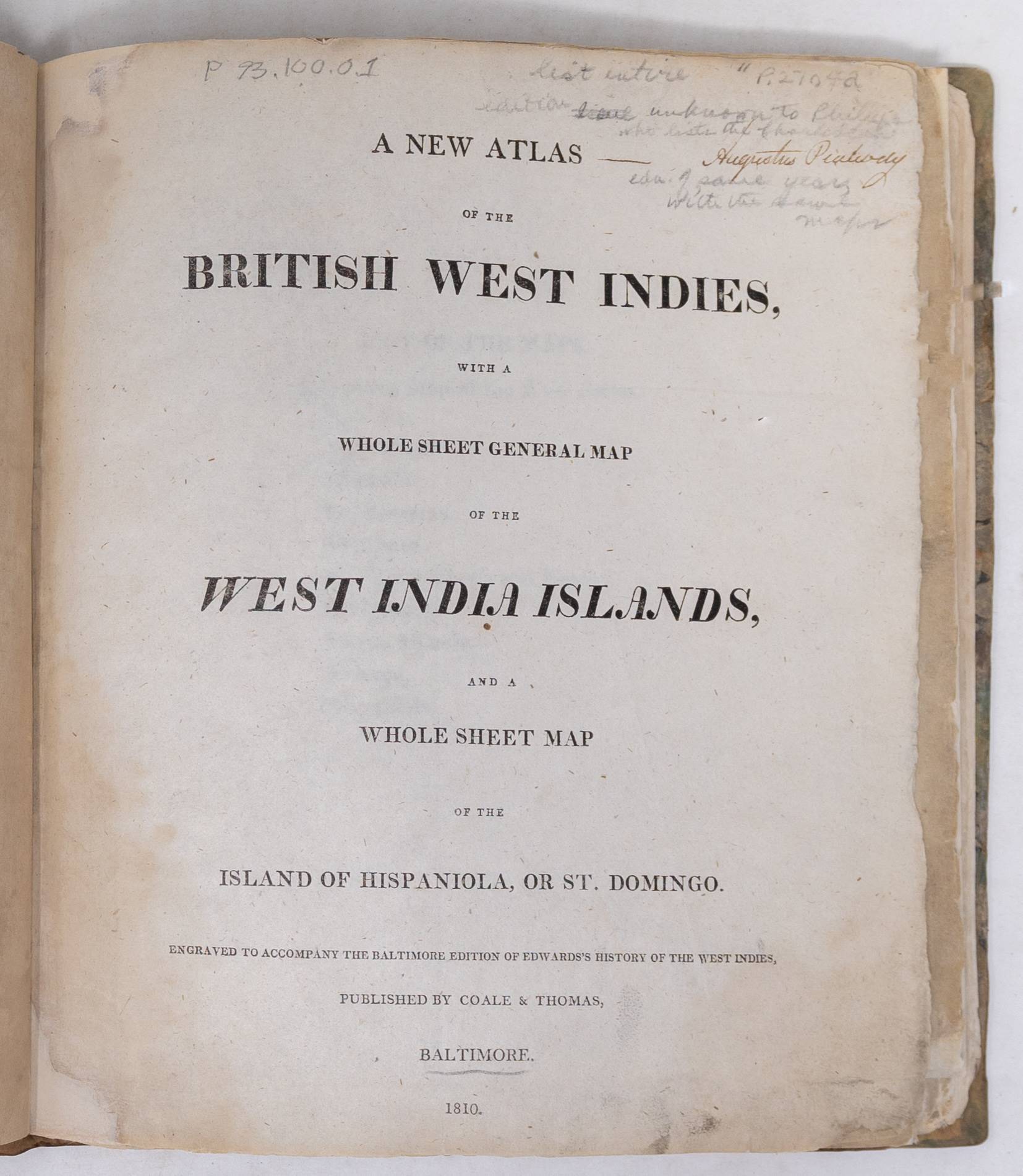 A new atlas of the British West Indies, with a whole sheet general map ...