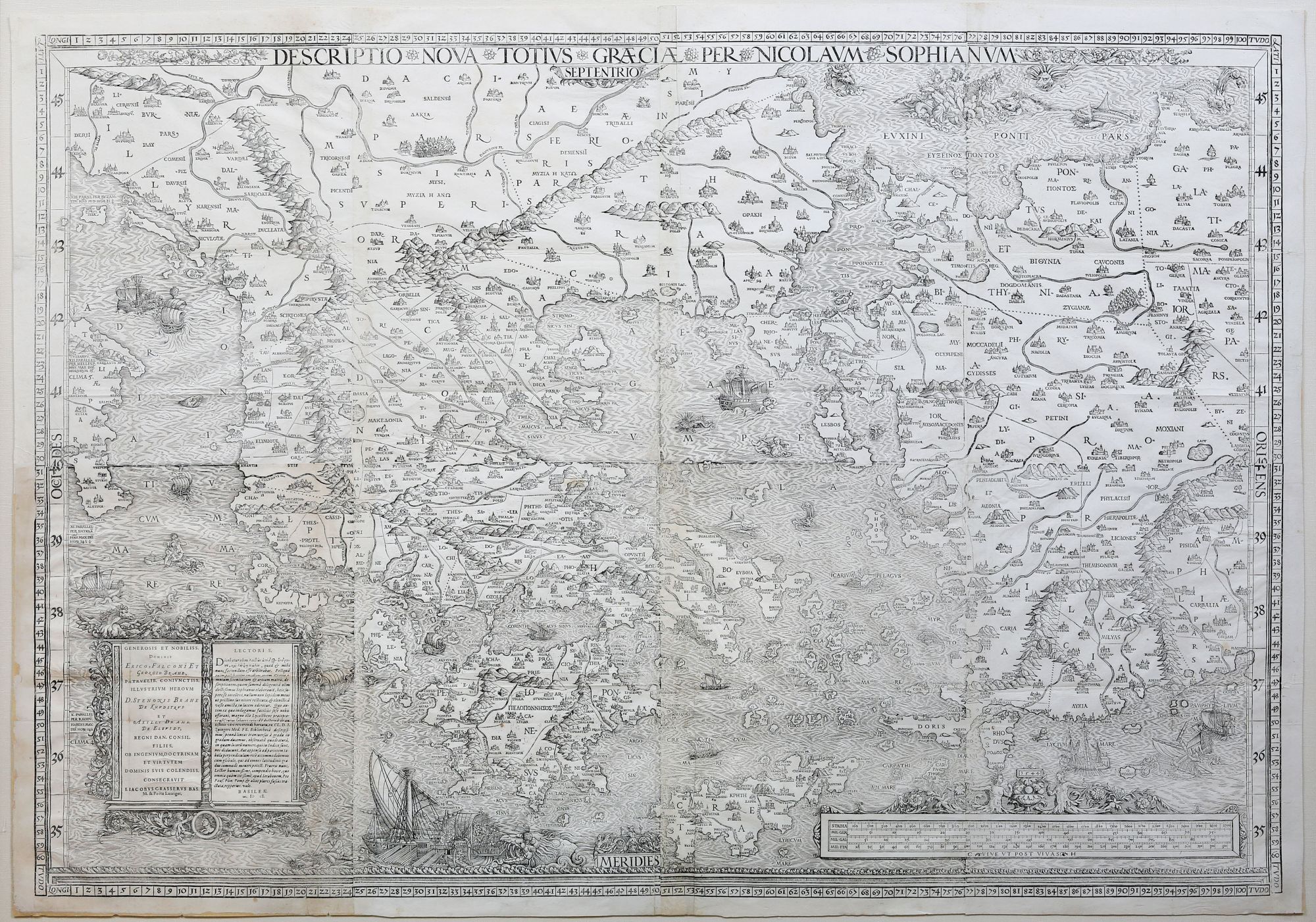 Sophianos' wooduct map of Greece