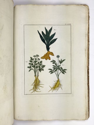Herbier ou collection des plantes medicinales de la Chine D'apr&egrave;s un Manuscrit peint et unique qui se trouve dans la Bibliotheque de l'Empereur de la Chine, pour servir de suitte a la collection des fleurs qui se cultivent dans les Jardins de la Chine et de l'Europe. Dirig&eacute; par les Soins de M.r Buc'hoz, M&eacute;decin de Monsieur