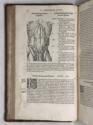 Les oeuvres d'Ambroise Paré, conseiller, et premier chirurgien du roy Divisees en vingt neuf livres, Avec les figures & portraicts, tant de l’Anatomie, que des instruments de Chirurgie, & de plusieurs Monstres. Reveuës & augmentees par l'Autheur, peu auparavant son decez Cinquiesme Edition