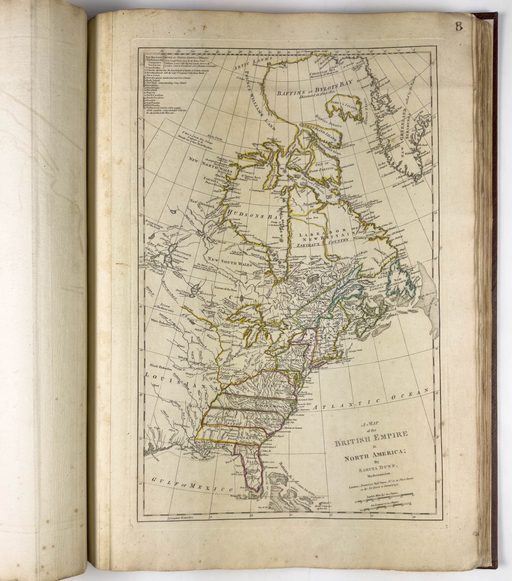 Engraving of the British possessions in North America