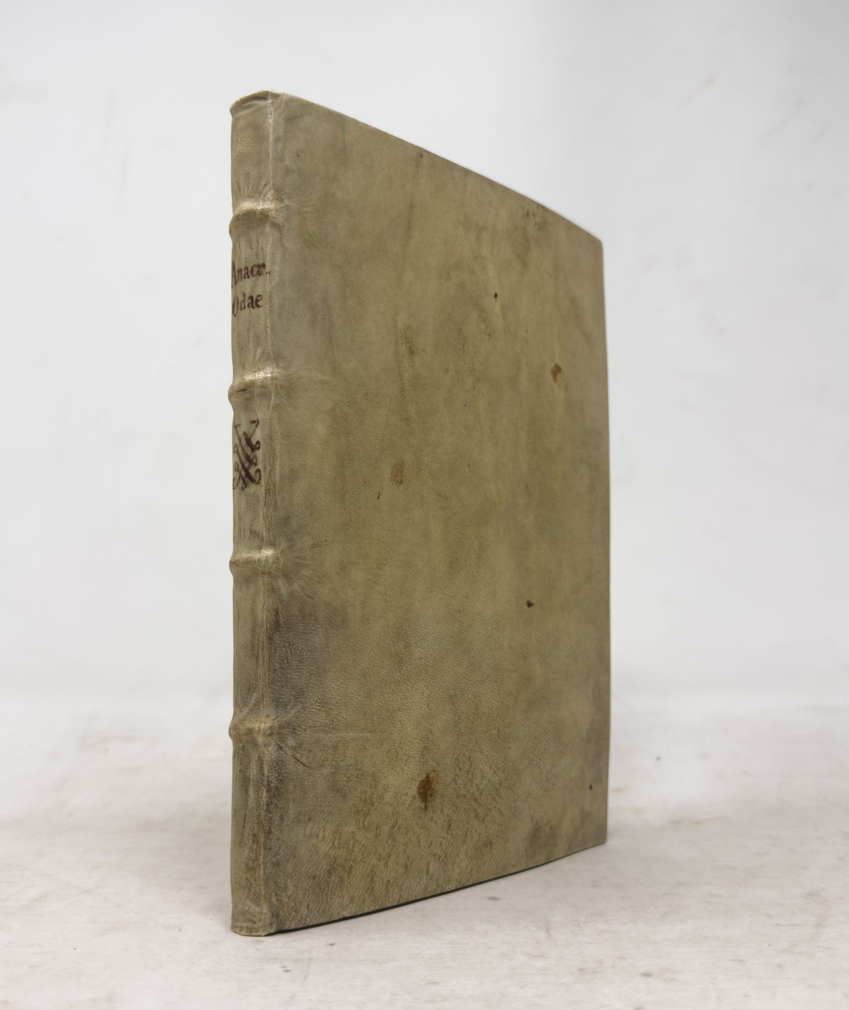 The vellum binding of Anacreon's Odes