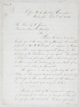 Item #JLR0531 Autograph letter signed to R.W. Johnson. William H. Emory
