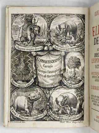 Elephantographia curiosa, seu elephanti descriptio, juxta methodum et leges Imperialis Academi&aelig; Leopoldino-Carolin&aelig; natur&aelig; curiosorum adornata, multisqve selectis observationibus physicis, medicis et jucundis historiis referta, cum figuris &aelig;neis