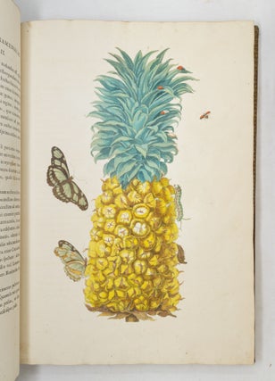 Mariæ Sibillæ Merian dissertatio de generatione et metamorphosibus insectorum Surinamensium: In quâ, pæter vermes & erucas Surinamenses, earuqmque admirandam metamorphosin, Plantæ, flores & fructus, quibus vescuntur, & in quibus fuerunt inventæ, exhibentur. His adjunguntur bufones, lacerti, serpentes, araneæ, aliaque admiranda istius regionis animalcula; omnia manu ejusdem Matronæ in America ad vivum accurate depicta, & nunc æri incisa. Accedit Appendix Transformationum piscium in ranas, & ranarum in pisces