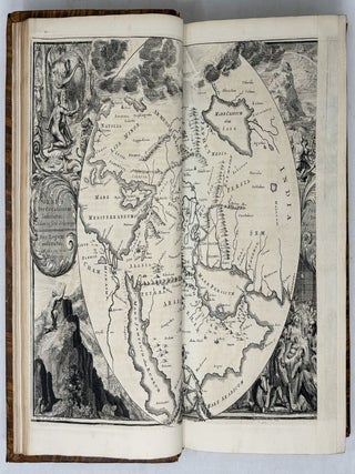 Le grand tableau de l'univers, ou l'Histoirie des Evenements de l'Eglise, depuis la Creation du Monde jusqu'&agrave; l'Apocalypse de S. Jean. Represent&eacute;e par des Tailles douces. Expliqu&eacute;s par des Remarques Historiques, Theologiques & Morales. Avec les Annales de l'Eglise & du Monde. depuis la Creation jusqu'&agrave; la Mort des Apotres, & un Abreg&eacute; de la geographie sacr&eacute;e. Par Mr. Basnage, Pasteur de la Haye. Huiti&eacute;me [sic] Edition